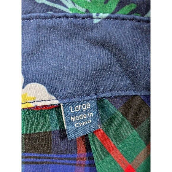 William Murray Shirt Mens Large Short Sleeve Button Colorful Floral Blue - Picture 4 of 16